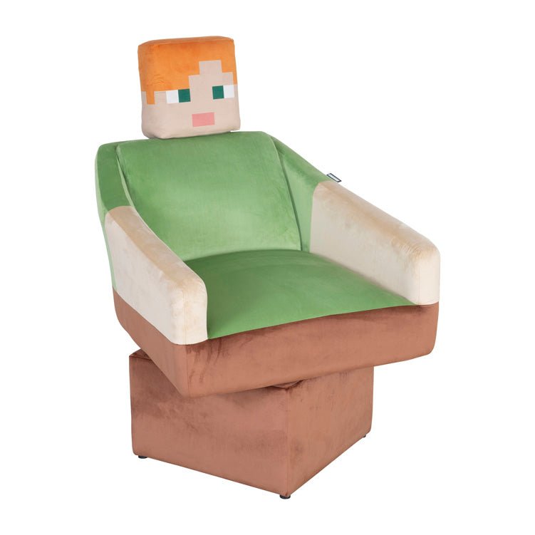 Minecraft swivel chair "Alex" – with armrests & headrest