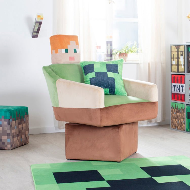 Minecraft swivel chair "Alex" – with armrests & headrest