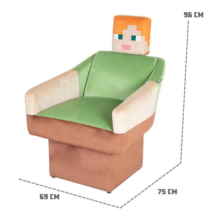 Minecraft swivel chair "Alex" – with armrests & headrest