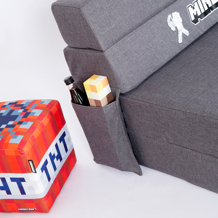 Minecraft canapé-lit « SleepCube » – dépliable et adapté au lit d'enfant