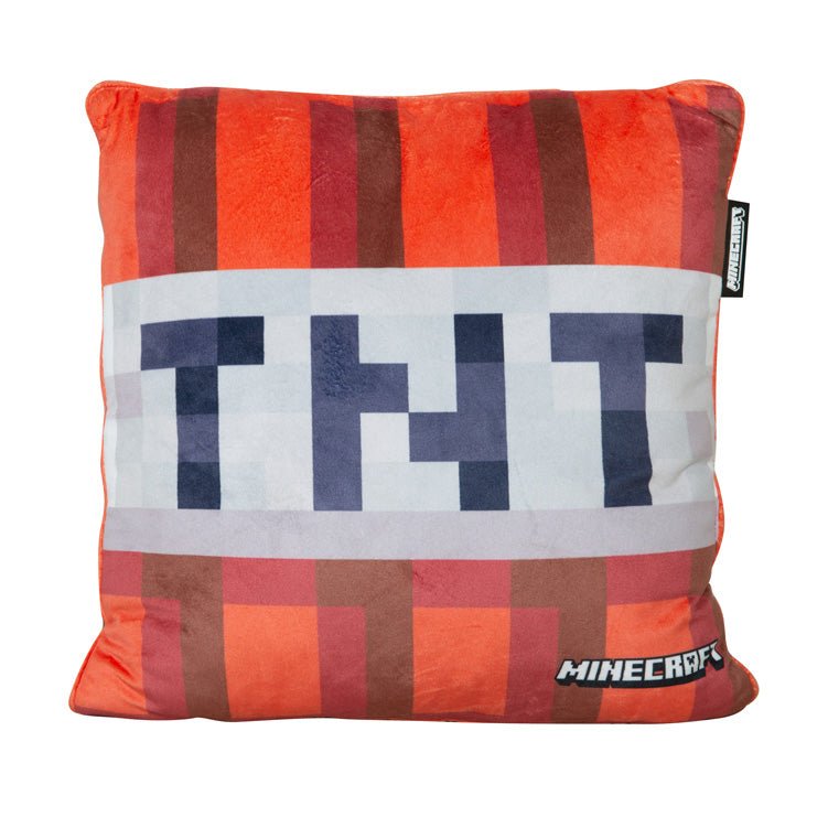 Minecraft Decorative Pillow "TNT Plush" – with Filling & Velvet Look