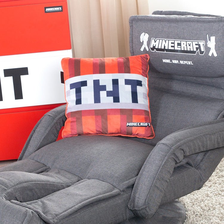Minecraft Coussin décoratif « TNT Peluche » – avec rembourrage et aspect velours