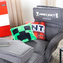Minecraft Dekokëssen Creeper Plush – mat Fëllung & Samtoptik