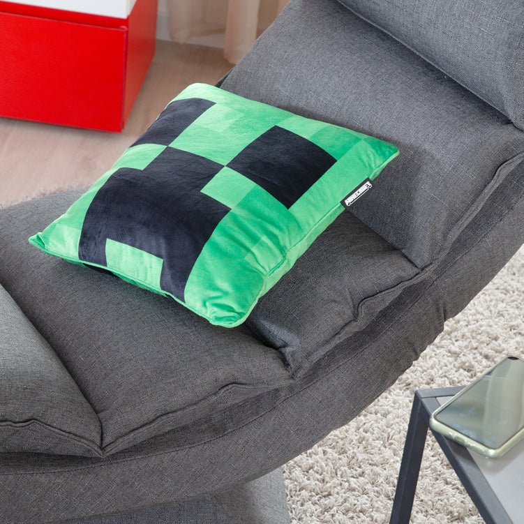 Minecraft Dekokëssen „Creeper Plush“ – mat Fëllung & Samtoptiq
