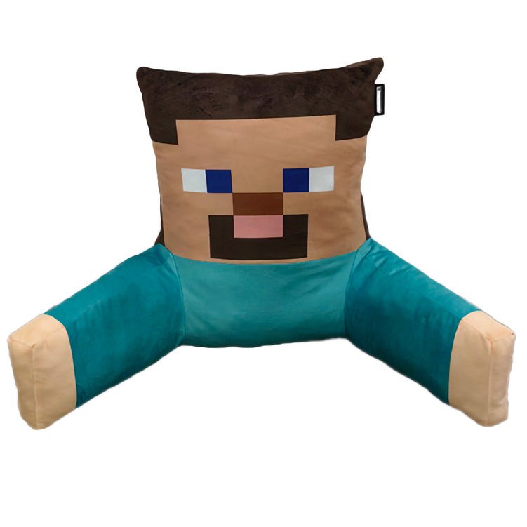 Minecraft Liese-Këssen „Steve“ – Entspanungskëssen mat Réck- & Armstëtze