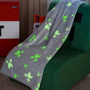 Minecraft cuddly blanket Glow – with glow-in-the-dark effect & soft fleece