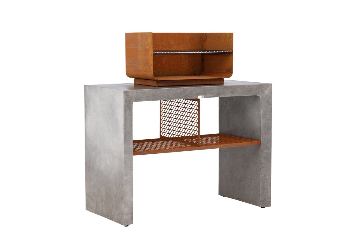 Cuisine extérieure Sella - en aluminium gris clair avec barbecue inclus