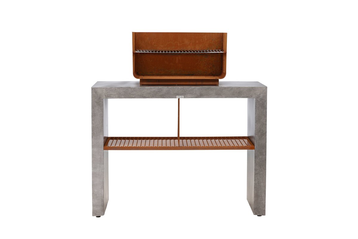 Cuisine extérieure Sella - en aluminium gris clair avec barbecue inclus