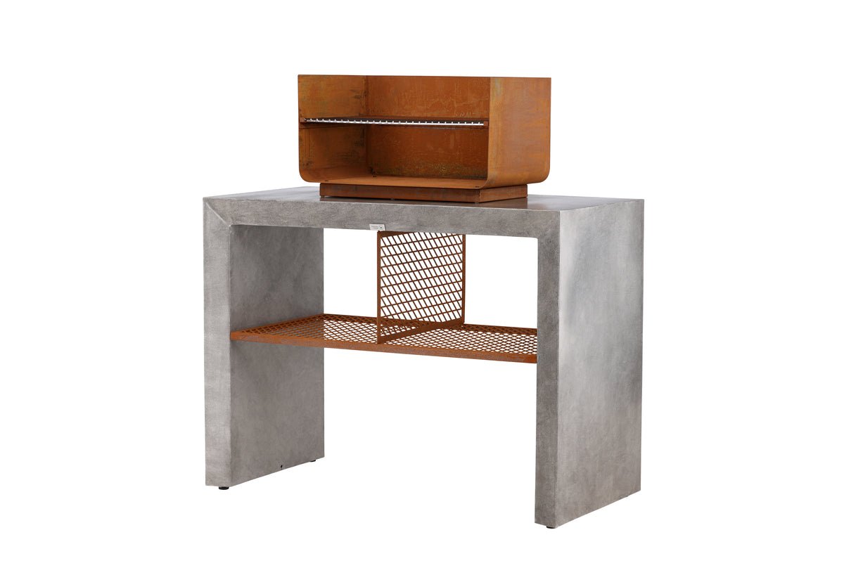 Cuisine extérieure Sella - en aluminium gris clair avec barbecue inclus