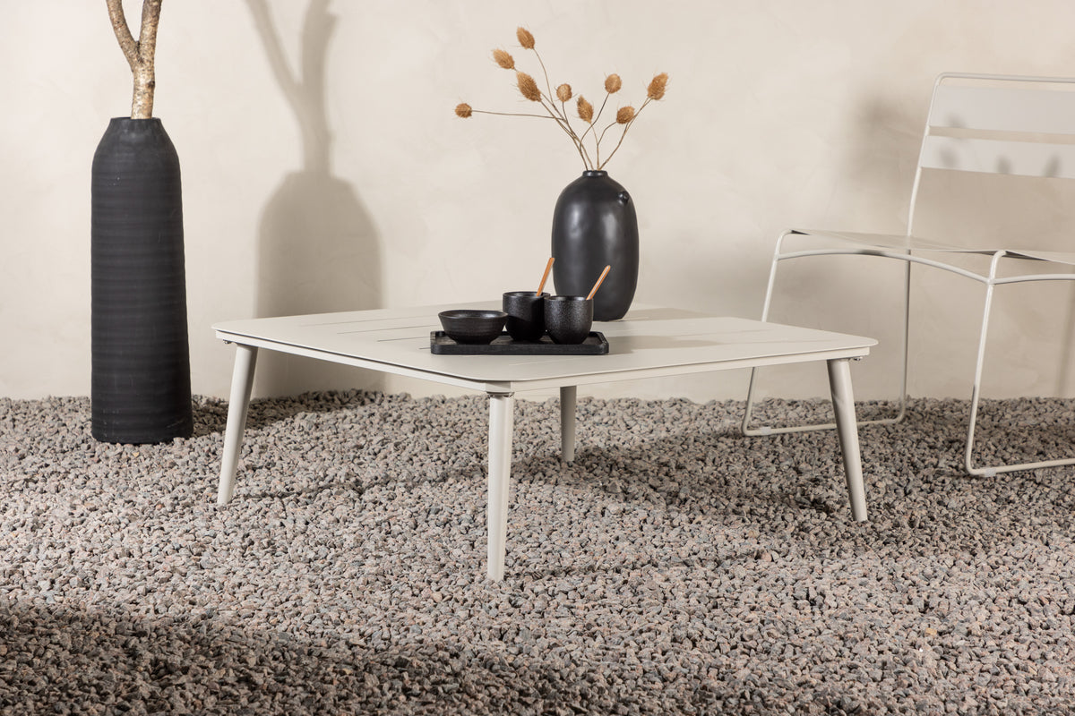 Garden Coffee Table Hannes - Made of Beige Aluminum