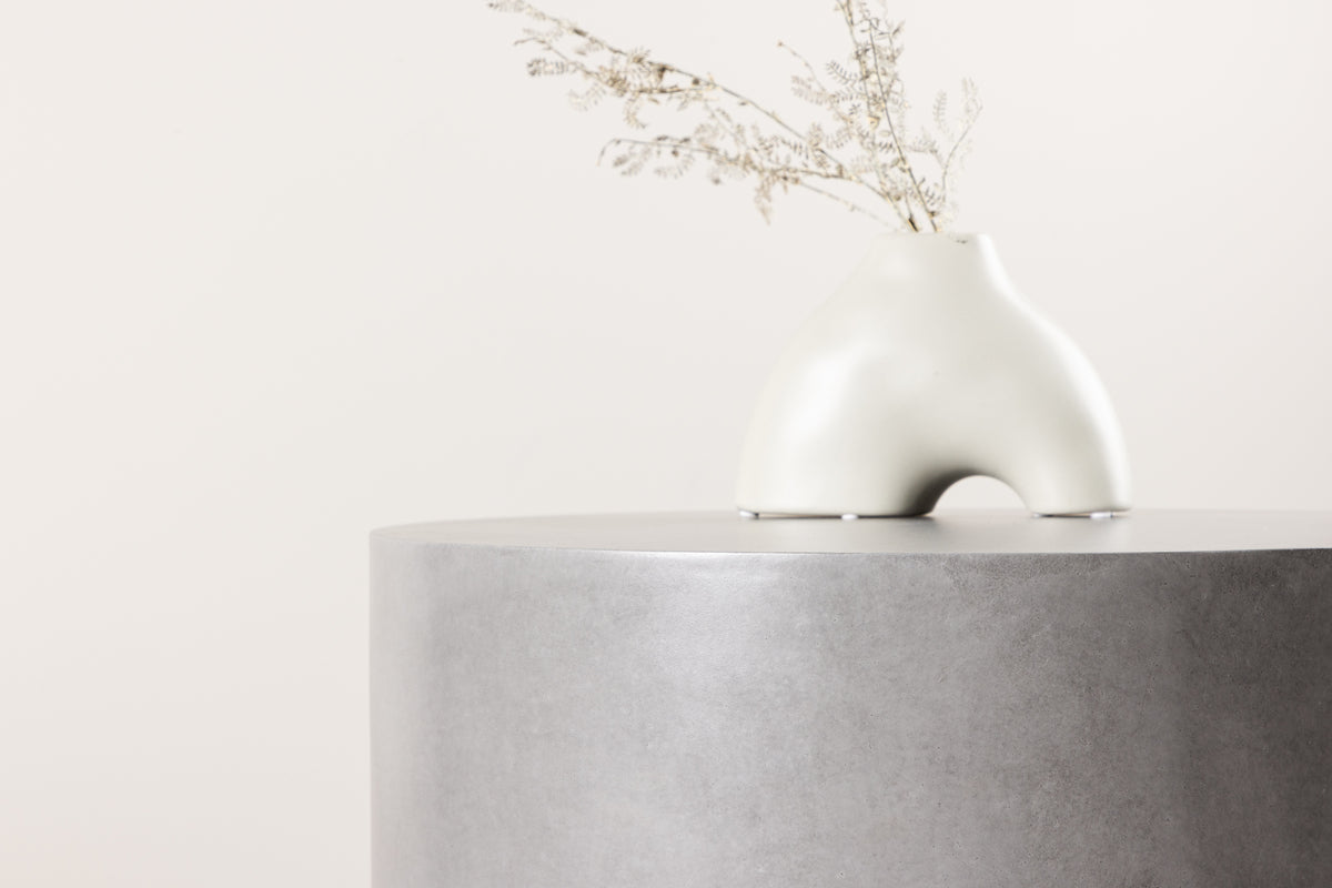 Table d'appoint de jardin India - Ø60 en aluminium de couleur Gris