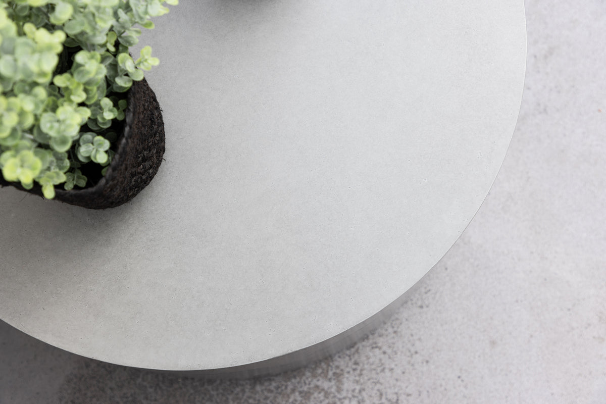 Table d'appoint de jardin India - Ø60 en aluminium de couleur Gris