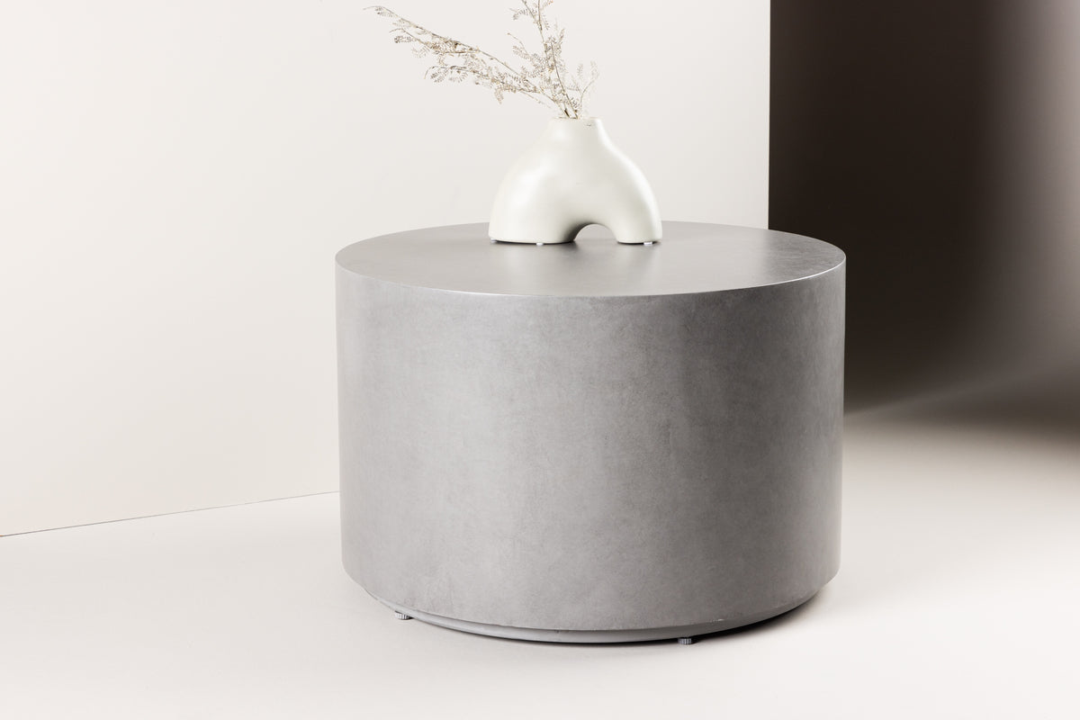 Table d'appoint de jardin India - Ø60 en aluminium de couleur Gris