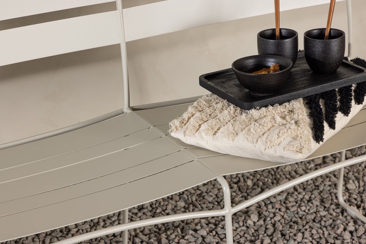 Garden Bench Linda - Made of Beige Steel