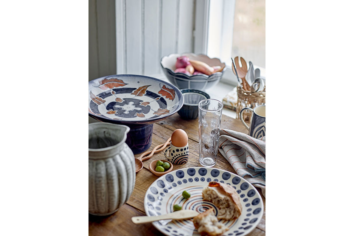 Base Tray Selma – Decorative Stoneware with Natural Motif