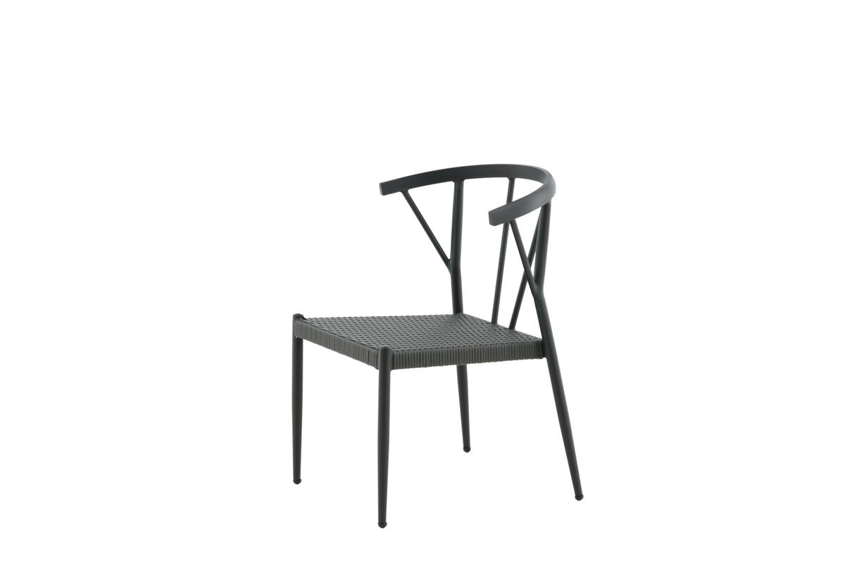 6er Set - Gartenstuhl Tina aus Rattan/Aluminium