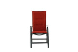 6er Set - Stuhlkissen Philly aus Polyester in Grau, Rot
