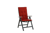 6er Set - Stuhlkissen Philly aus Polyester in Grau, Rot