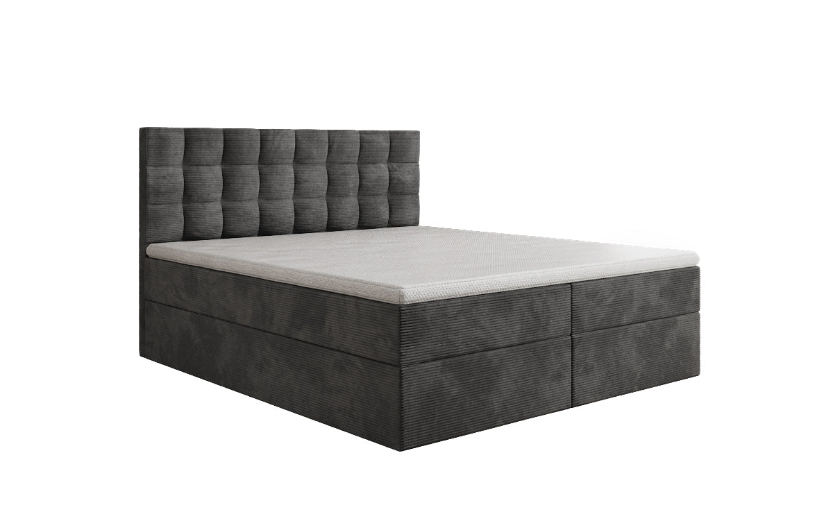 Boxspringbett Como an Cord mat Stauraum