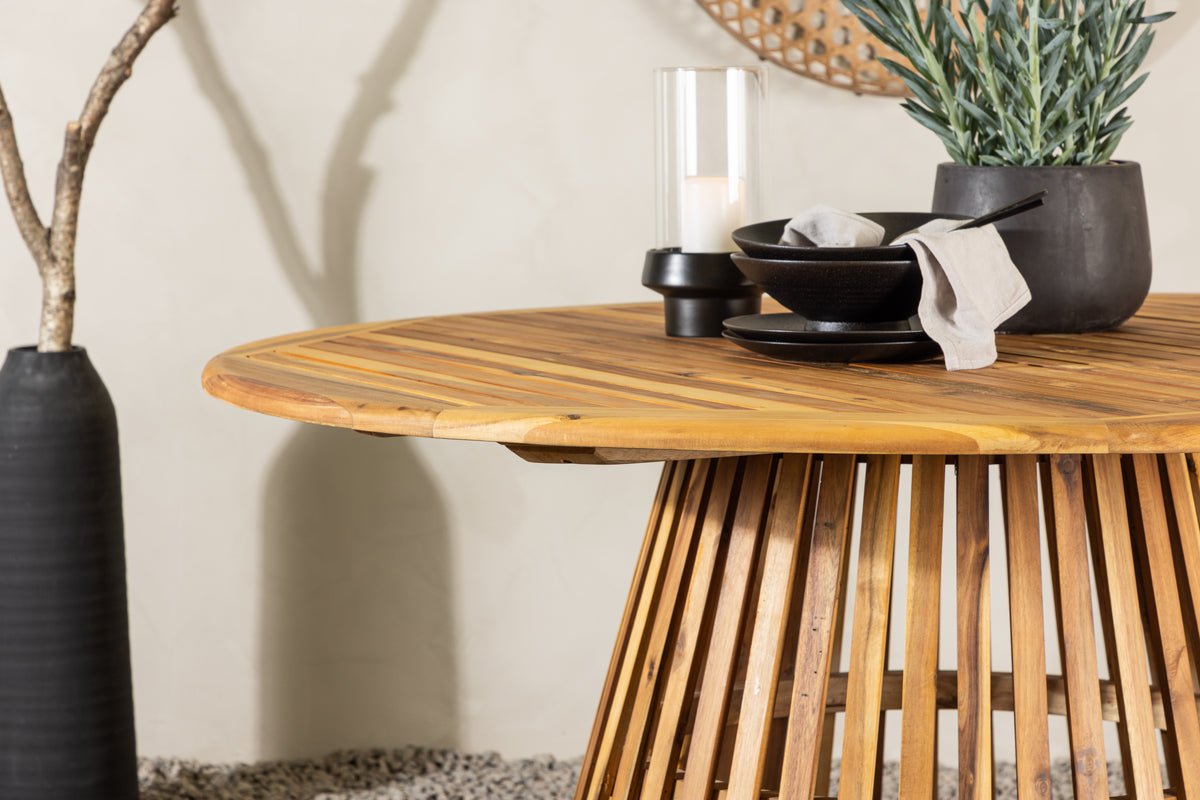 Garden Dining Table Aurelia - Ø 150cm made of Acacia Wood in Natural Look
