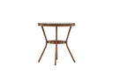 Table basse Simon - Ø70 avec plateau de table brun