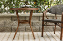 Table basse Simon - Ø70 avec plateau de table brun