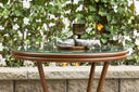 Table basse Simon - Ø70 avec plateau de table brun