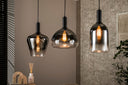 Pendant light Alveris – Smoked glass with color gradient in 3 different shapes