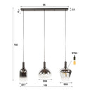 Pendant light Alveris – Smoked glass with color gradient in 3 different shapes