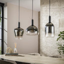 Pendant light Alveris – Smoked glass with color gradient in 3 different shapes