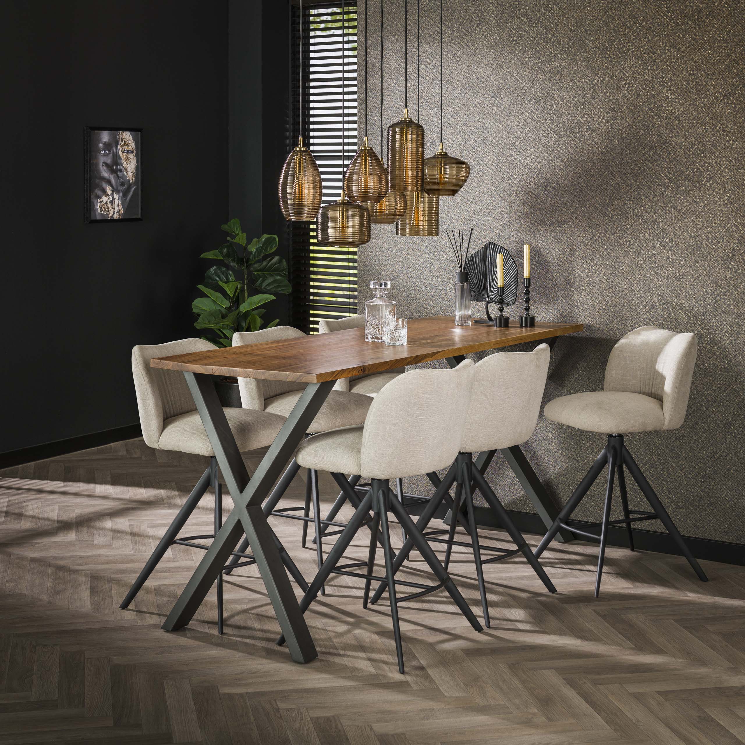 Pendant lamp "Astralis" – with handcrafted glass lampshades