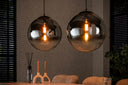 Pendant light Ceralis – Smoked glass with color gradient in bubble design