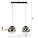 Pendant light Ceralis – Smoked glass with color gradient in bubble design