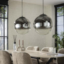 Pendant light Ceralis – Smoked glass with color gradient in bubble design