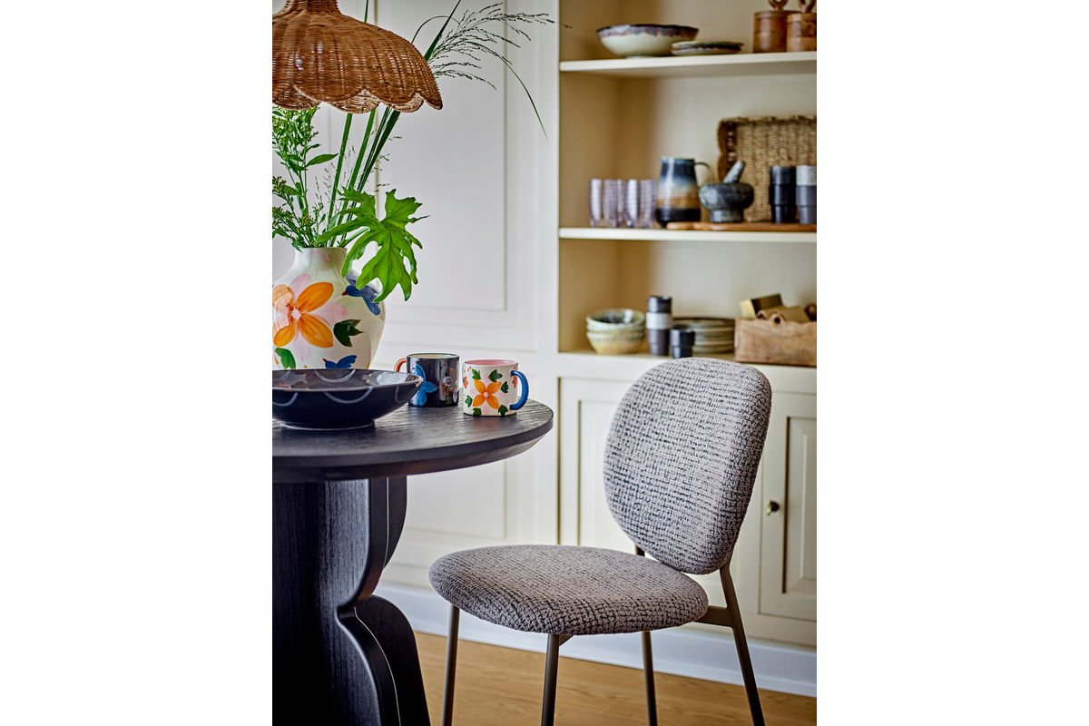 Vase Mariella – vase en grès peint à la main en couleurs avec motif d'oiseau