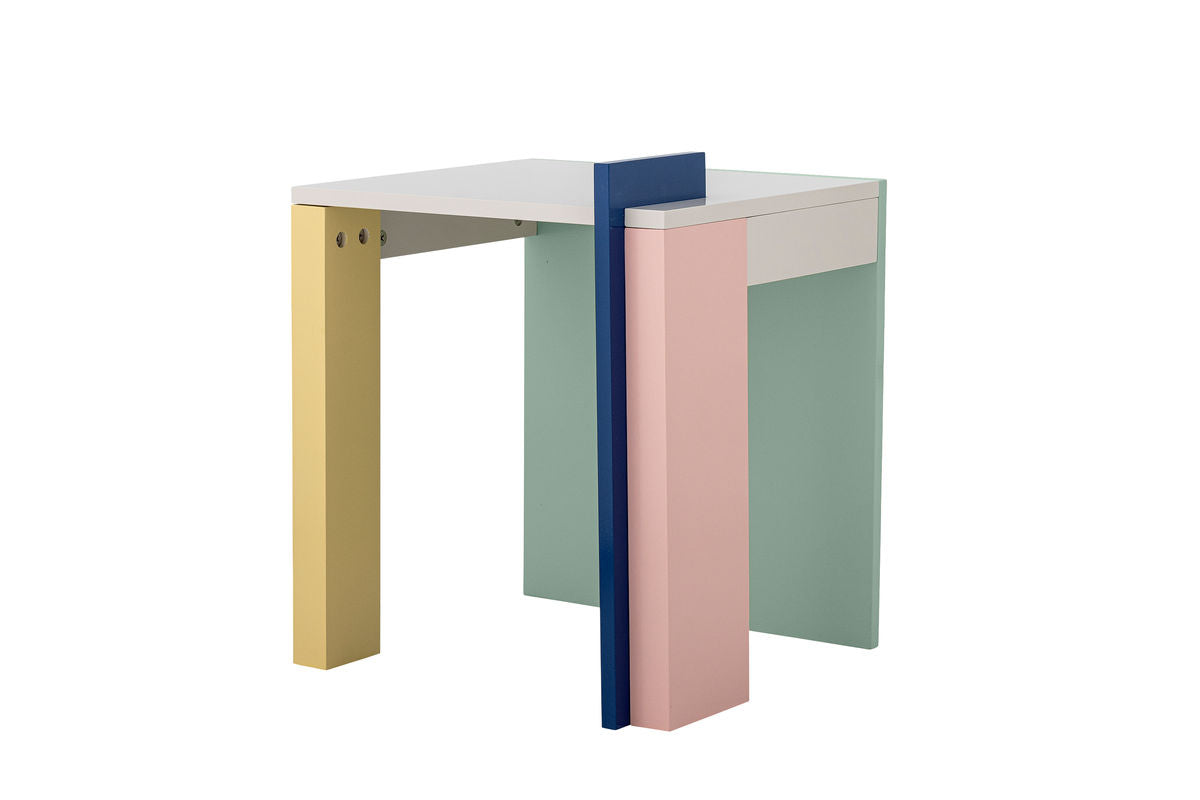 Beistelltisch Rudi – Zartt Faarfwierk a Rosa, Giel a Grom