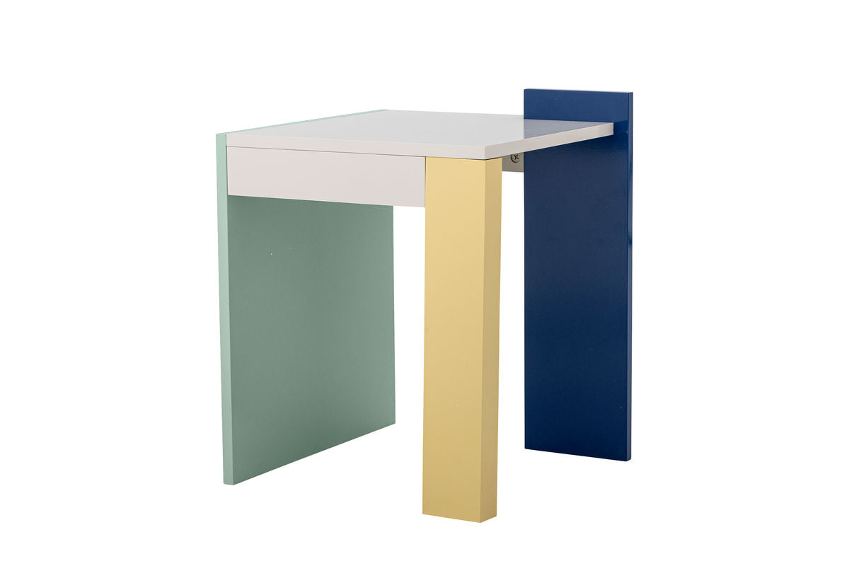 Beistelltisch Rudi – Zartt Faarfwierk a Rosa, Giel a Grom