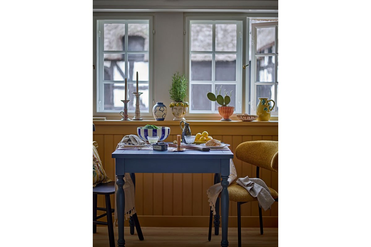 Chaise de salle à manger Felix – rembourrage en chenille de couleur jaune chaud