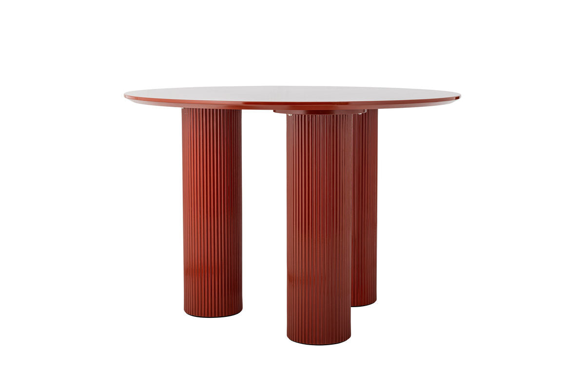 Esstisch Rufia – Skulpturales Design in Rot