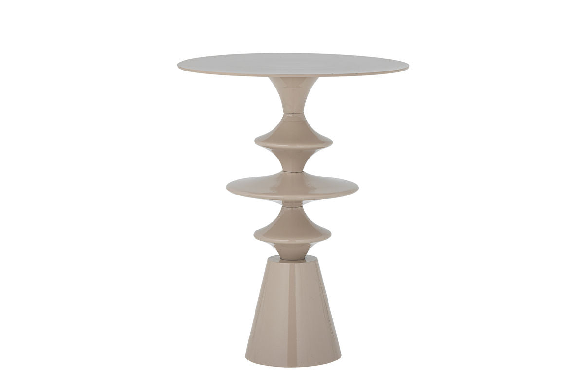 Table d'appoint Avero – Design sculptural en ton beige clair