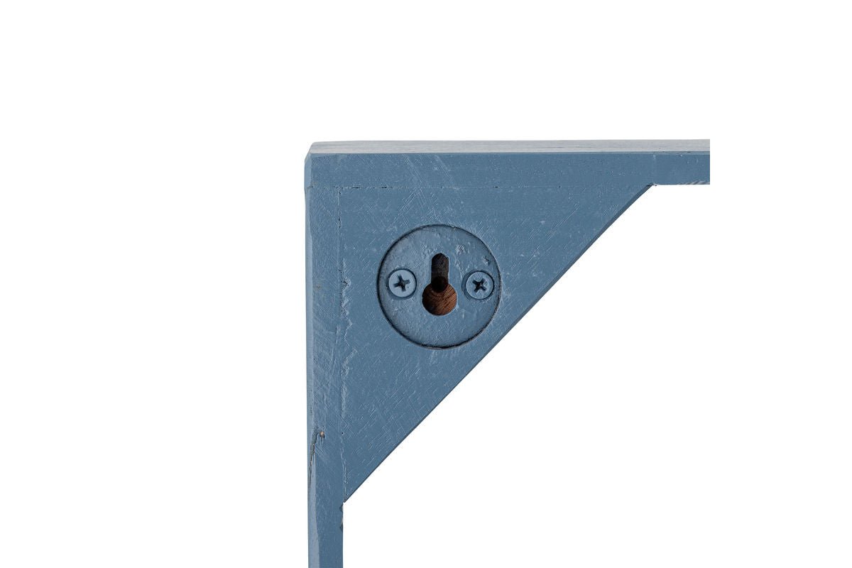 Étagère Maribo – Étagère compartimentée en bois recyclé bleu