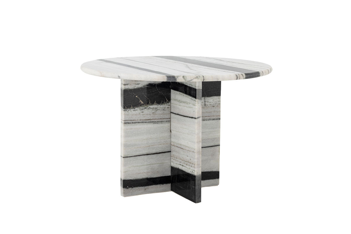 Table basse Alvaro – Marbre sculptural en blanc et noir