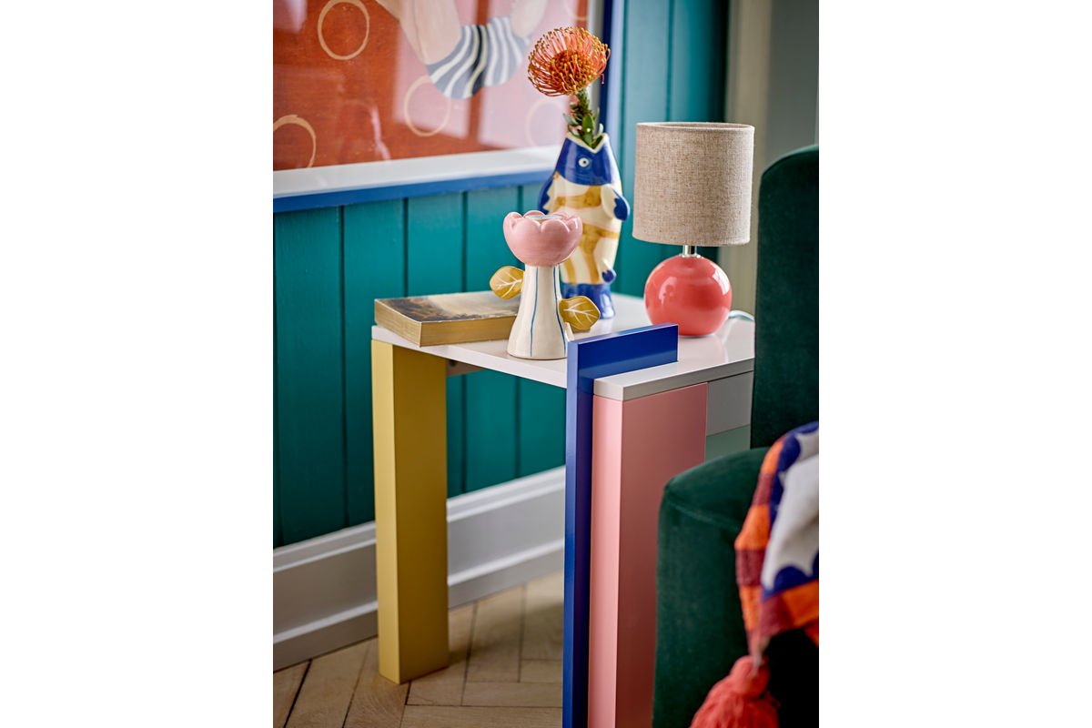 Lampe de table Elara – grès en Rosé, objet de design élégant