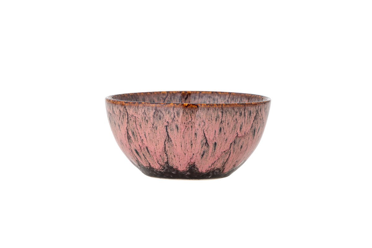 Kiki Bowl Set – Reactive Glaze in Warm Rose Tones (Set of 4)