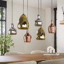 Pendant light "Arvella – 6 lights in Gold, Copper and Chrome in different shapes