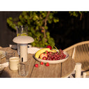 Table d'appoint de jardin Ylvorin - design élégant en Beige avec Bois