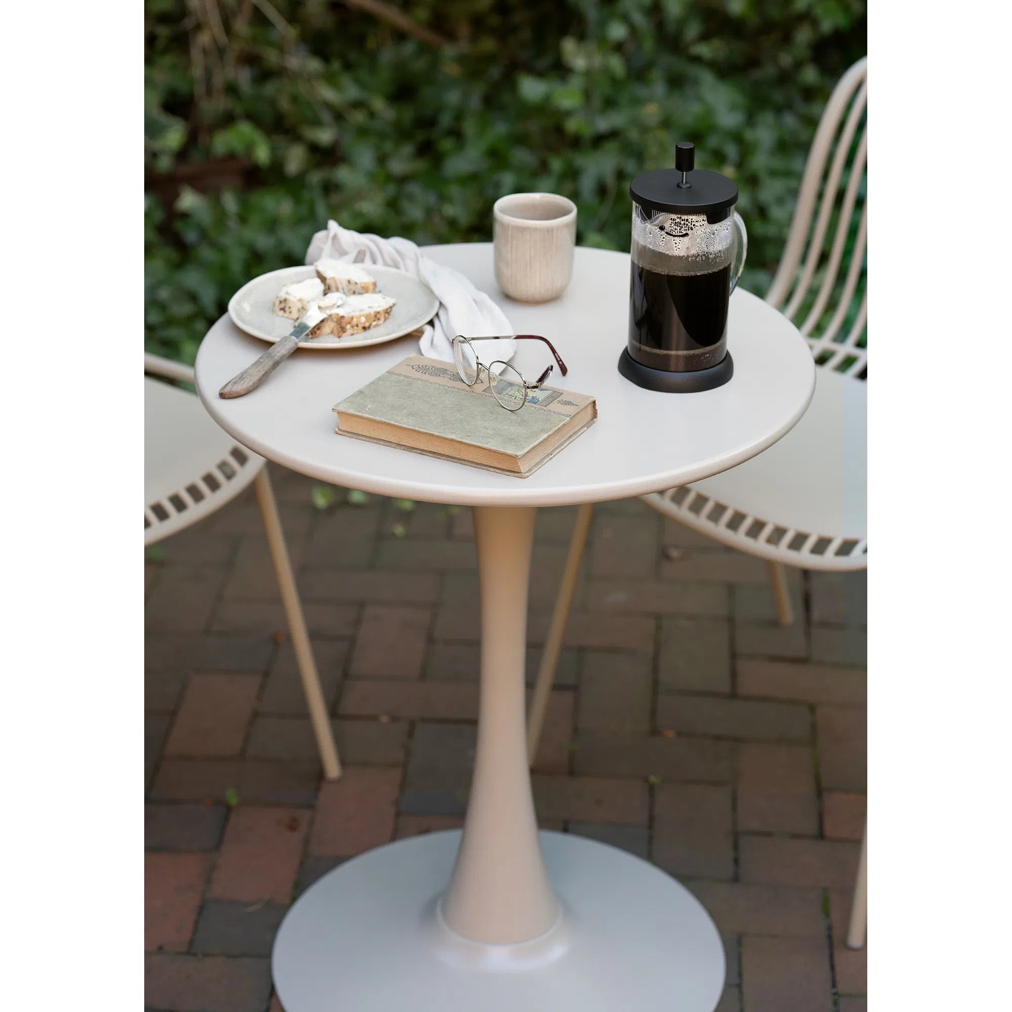 Garden Side Table Serevina - modern design in Taupe