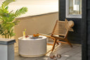 Table d'appoint de jardin Velkara - aspect pierre sable