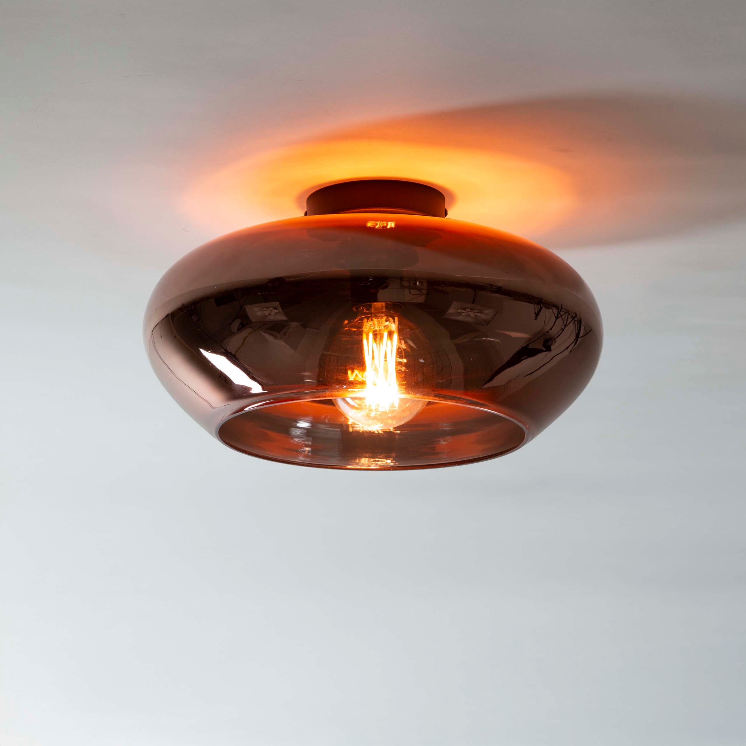 Beliichtung fir d'Plafong „Aurex“ – aus Glas a 3 Varianten