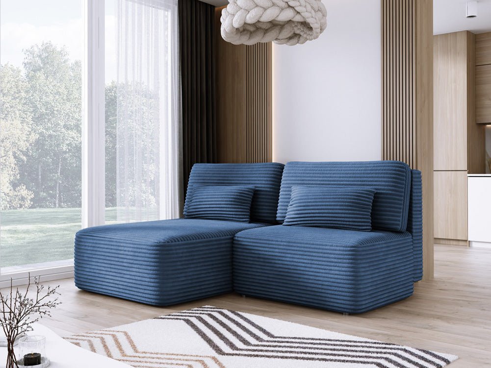 Designer Sofa Tilia Corduroy with Sleeping Function and Storage Space